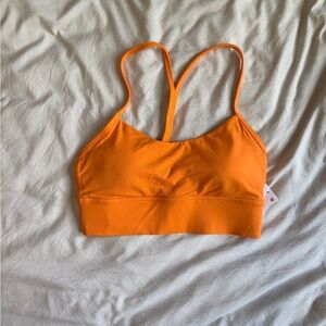 Orange Strappy Sports Bra